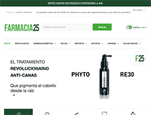 Tablet Screenshot of farmacia25.com